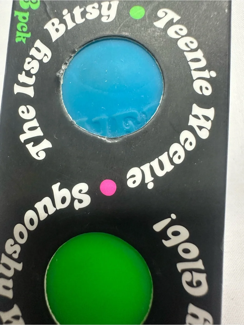 Teenie Nee Doh 3-Pack Toy Balls - Blue & Red